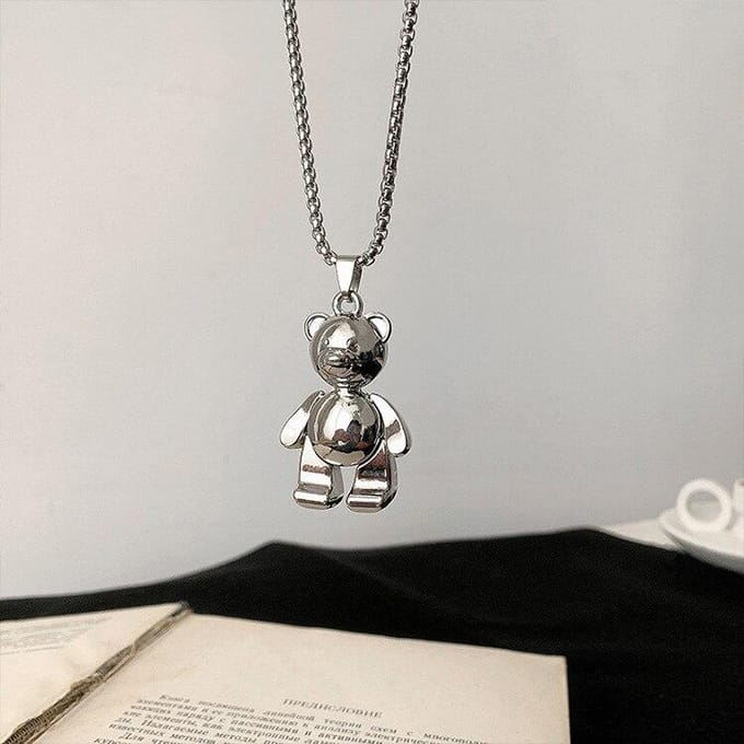Ketting Niche Design Teddybeer Trui Ketting Dames Nieuwe Trend Persoonlijkheid Schattige Trui Trui black