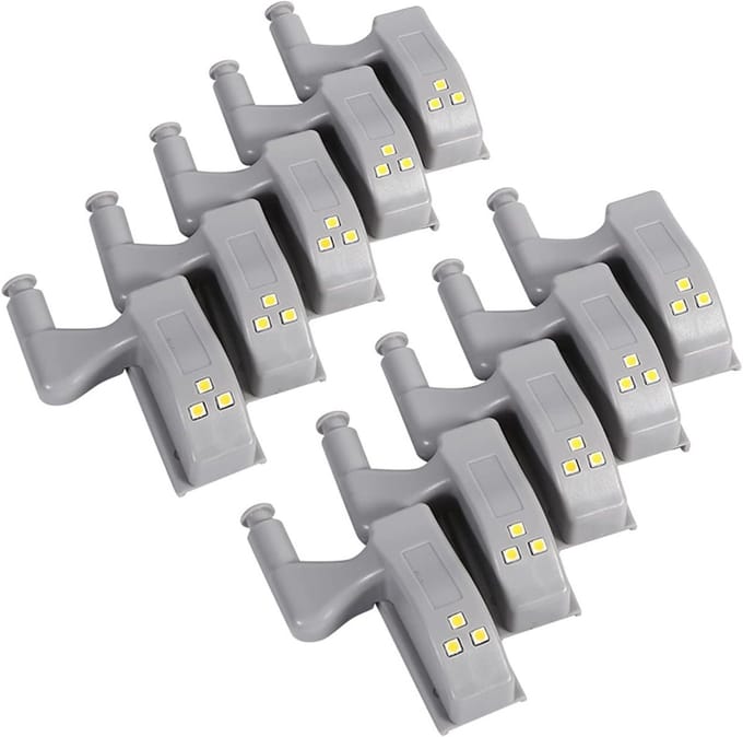 LED Sensorlamp voor Kastscharnieren met Bewegingssensor voor Keukenkast en Kledingkast (Warmwit)