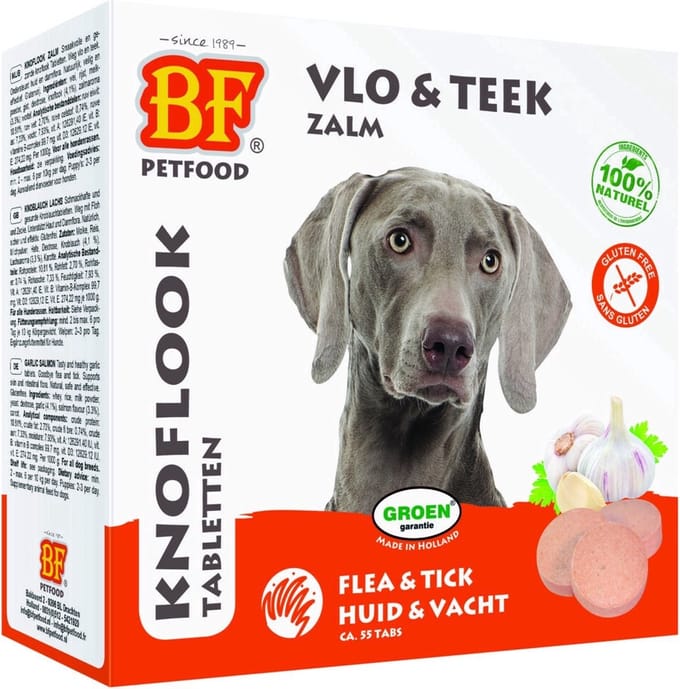BF Petfood knoflooktabletten afweer