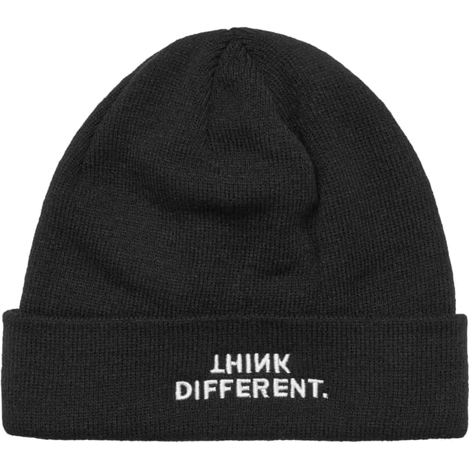 Mister Tee - Think Different Heavy Knit Beanie Muts - Zwart