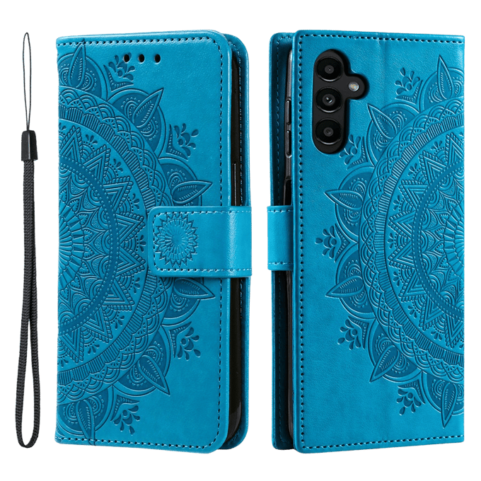 Comfycase Samsung Galaxy A57 Mandala Wallet Blauw