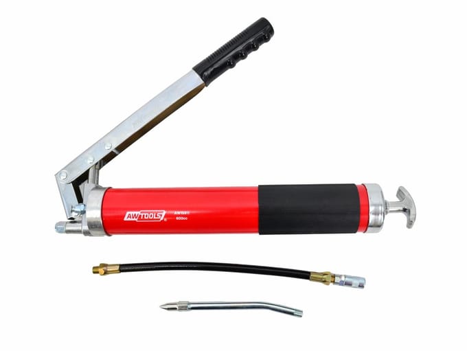 Awtools Pro Serie - Handmatige Vetspuit - 600cc - Aluminium - Antislip Greep
