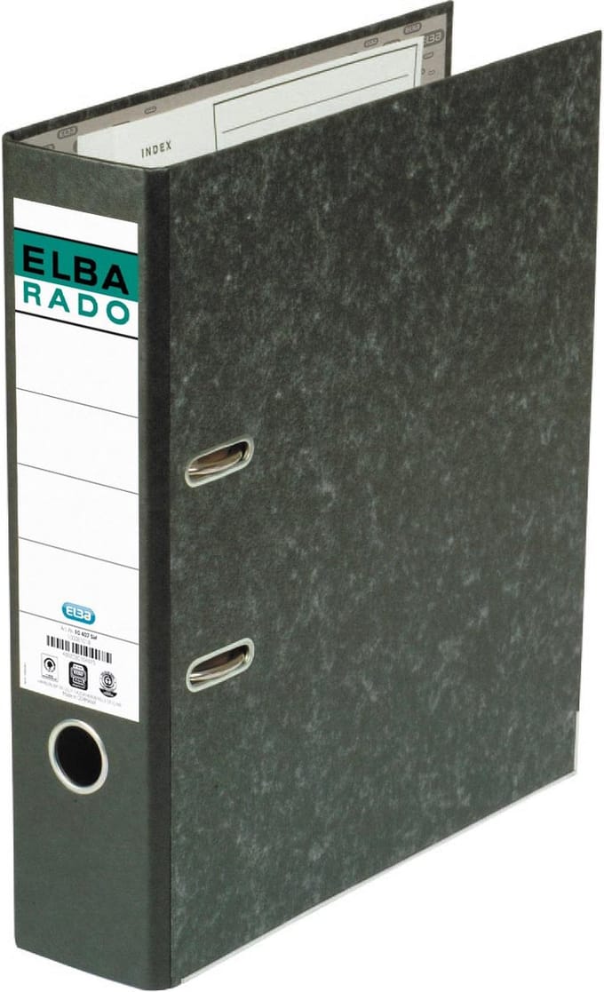 Oxford Rado ordner, ft folio, uit karton, rug van 8 cm, zwart 20 stuks