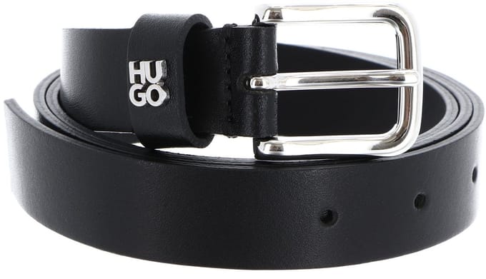 HUGO Leren riem Tina Belt W70 Black zwart
