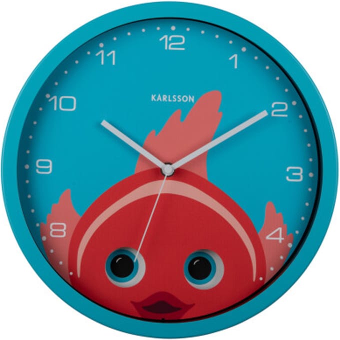 Karlsson wandklok peekaboo goldfish licht- Ø30,8cm