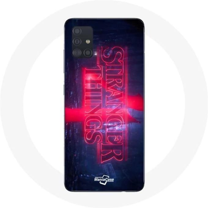 Coque pour Samsung Galaxy A51 Stranger Things Logo Transparent Saison 4 Bande annonce 2022