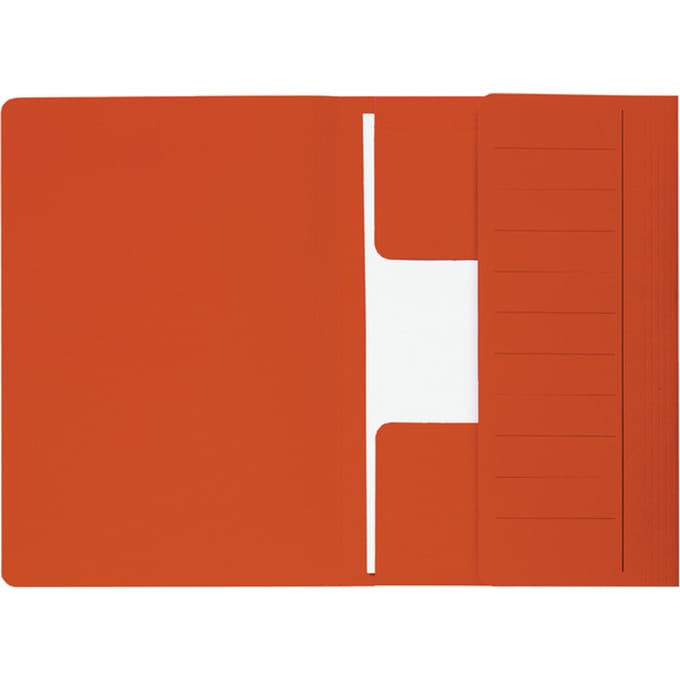 Dossiermap Secolor  Mammoet folio 3 kleppen 270gr rood