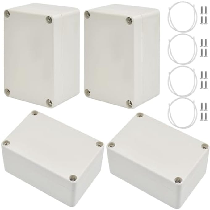Waterdichte Aansluitdozen IP65 - Set van 4 Externe Elektrische Dozen 100 x 68 x 50 mm