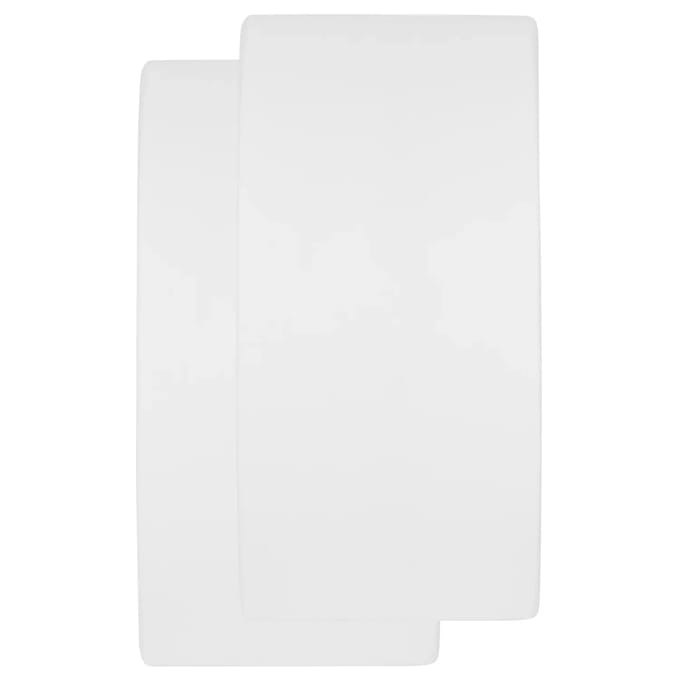 Meyco Baby Uni molton stretch hoeslaken wieg - 2-pack - white - 40x80/90cm