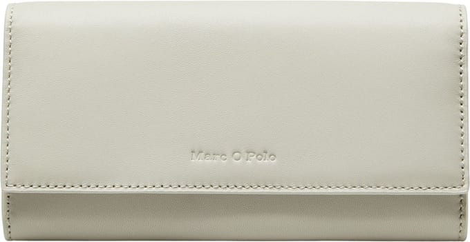 Marc O'Polo Leren Portemonnee Jessie Combi Wallet Stone Grey Grijs