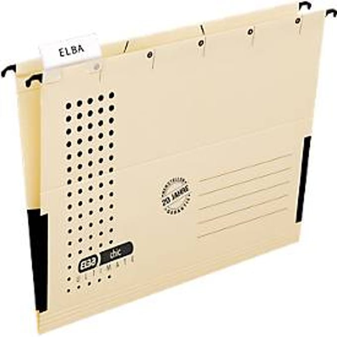 ELBA chic® ULTIMATE hangmap, voor formaten tot DIN A4, gerecycled karton, 25 stuks, zeem