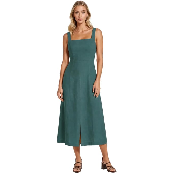 Vierkante Hals Jurk Dames Haris Cotton