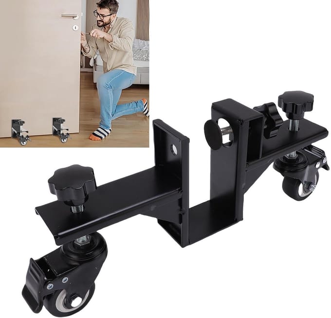 Dailygoods - Verstelbare Deurdolly met Draaibare Wielen voor Diverse Deuren