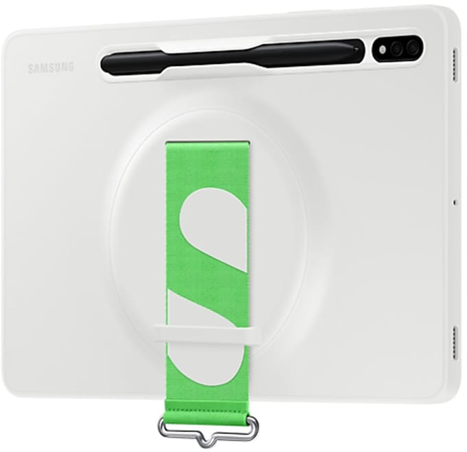 Housse pour Samsung Galaxy Tab S8 Housse à sangle Blanche