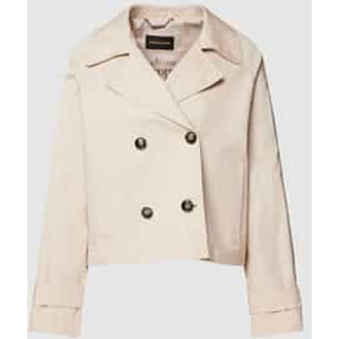 Korte trenchcoat met reverskraag