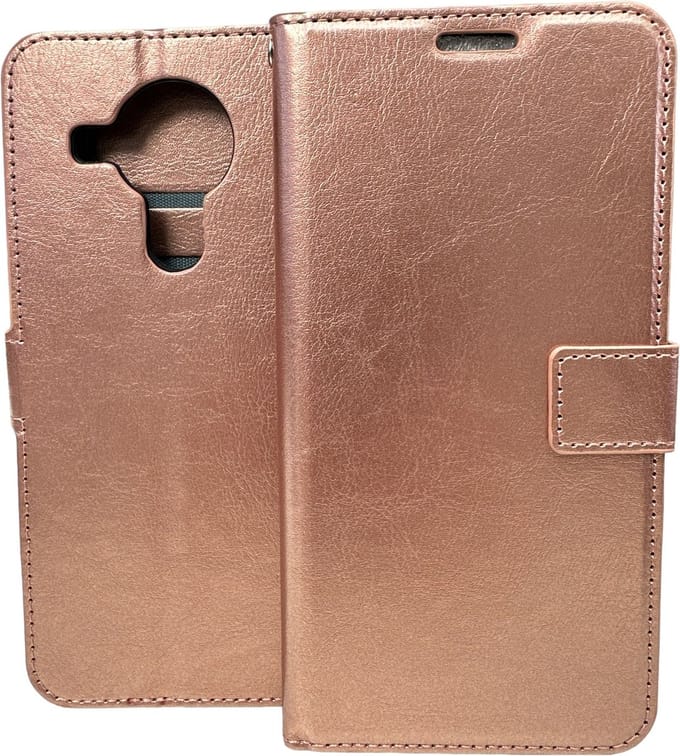 Portemonnee Book Case Hoesje Geschikt voor: Nokia 3.4 -  rosegoud