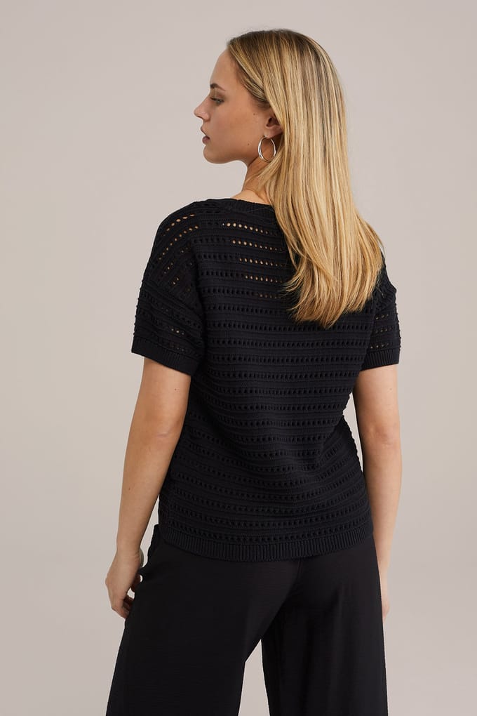 We Fashion Knitted Pullover Black Größe: S | Pullover Outlet | Damen | Schwarz
