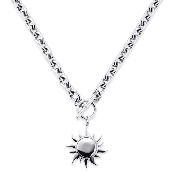 Pearlmania | Solar Chain ketting met hanger van roestvrij staal