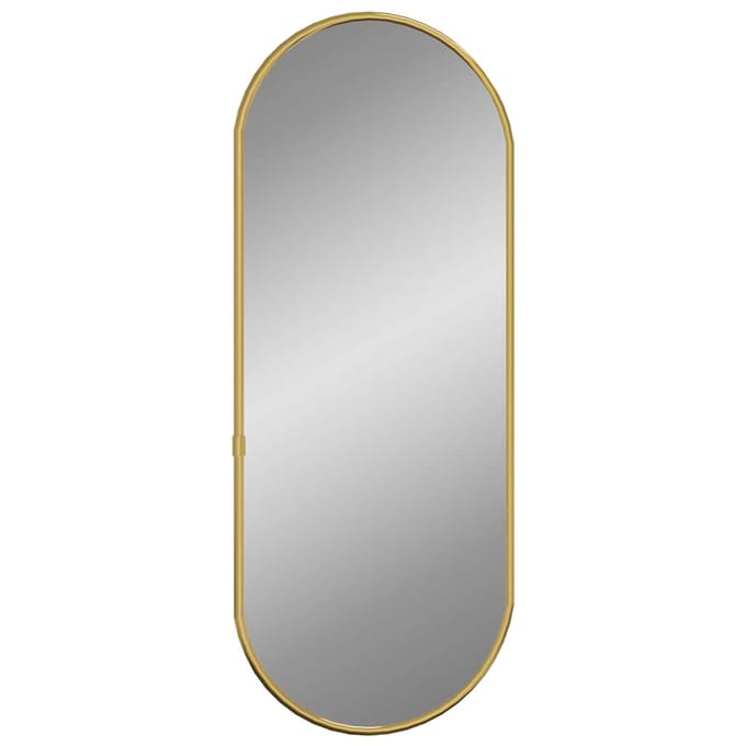 vidaXL - Wandspiegel - 60x25 - cm - ovaal - goudkleurig