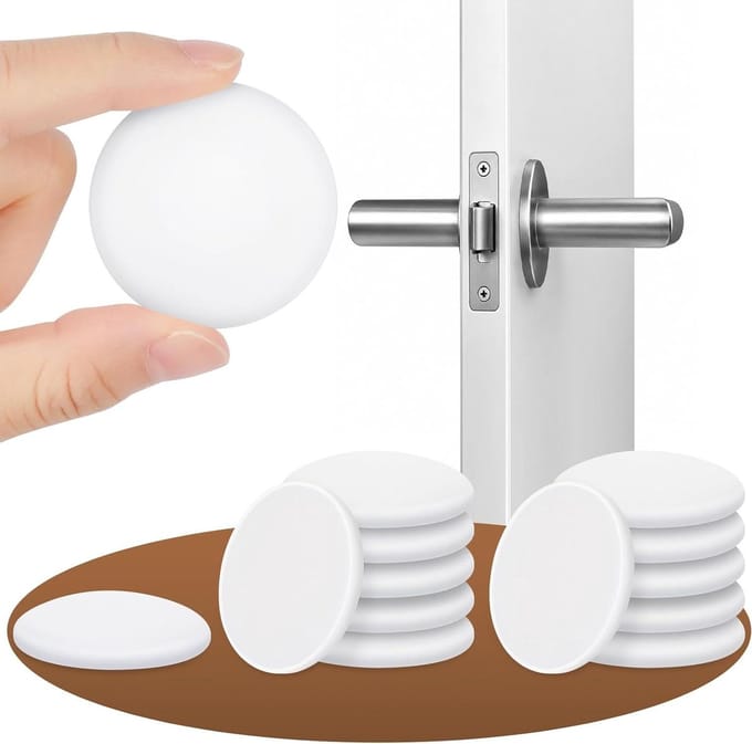 Deurstoppers - Muurstickers - Muren Beschermen - Zelfklevend - 12 Stuks - Wit