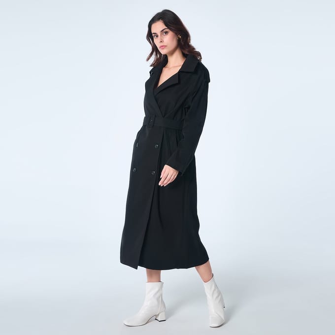 Klassieke trenchcoat met één klep