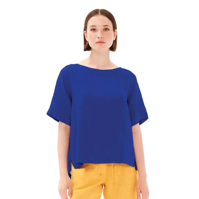 Vrouwenblouse Haris Cotton Essentials Split Hem