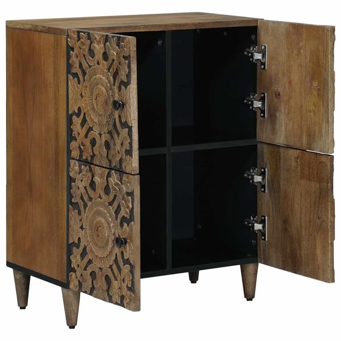 vidaXL - Dressoir - Bruin - 60 - x - 33 - x - 75 - cm - Massief - Mango - Hout