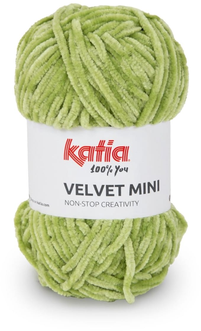 Katia Velvet Mini - 206 Grasgroen - Chenille Garen