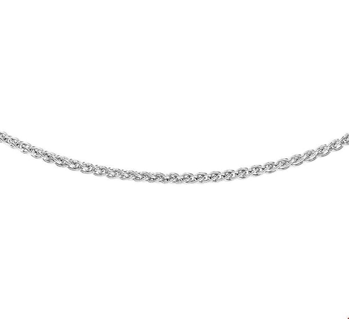 Zilver Gerhodineerde Collier vossestaart 2 1309652 45 cm