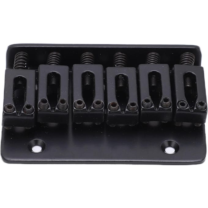 Chevalet de Guitare 6 Cordes Conception à Chargement par le Dessus Réglable Pièces de Rechange pour Instrument Électrique Noir pour black