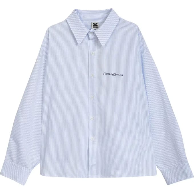 Shirt Kaotiko Darling blue Stripes Cheers