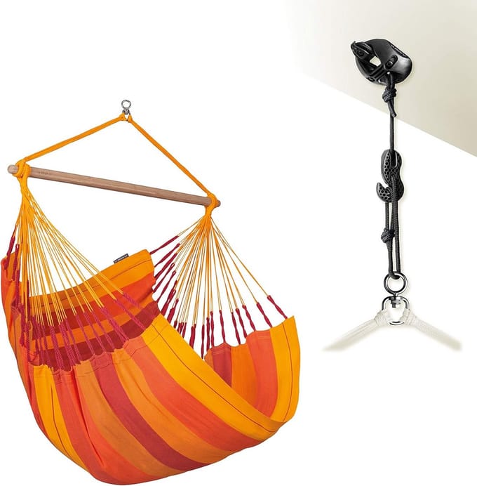 Hangstoel van biologisch katoen met multifunctionele bevestiging - Comfort-size