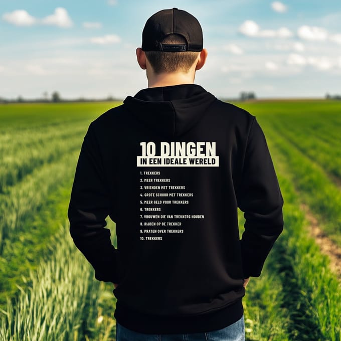 AGRIFANS® Ideale Wereld - Heren Hoodie - L
