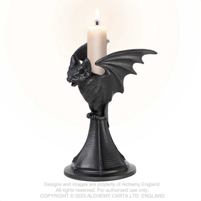 Alchemy - Vespertilio (Bat Candlestick) Kaarsenstandaard - Zwart