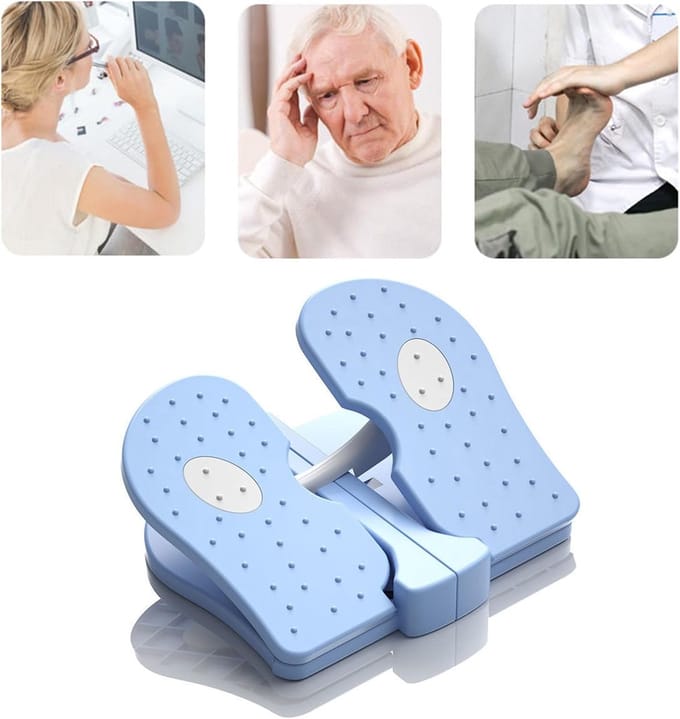 Mini Stepper Trainer - Voet Stepper - Thuis Trainen - Stille Bediening - Compact Ontwerp - Lichtblauw