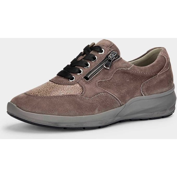 Sneaker met dempende loopzool - taupe - Gr. 40 van Goldner Fashion