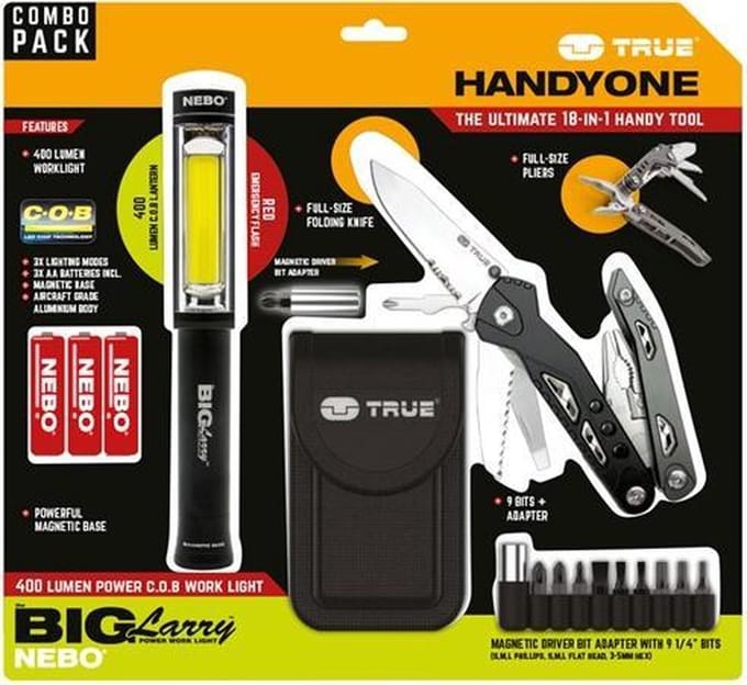 True - Handyone - 18 in 1 Handytool + Nebo Larry + 9 bits & adapter