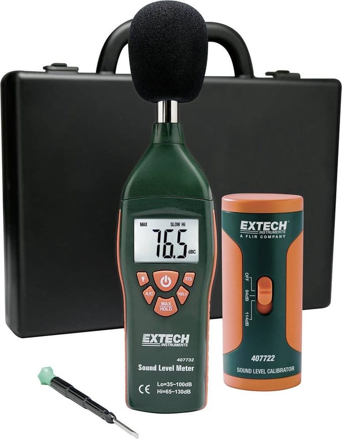 Extech 407732-KIT Decibelmeter – 35 - 130 dB