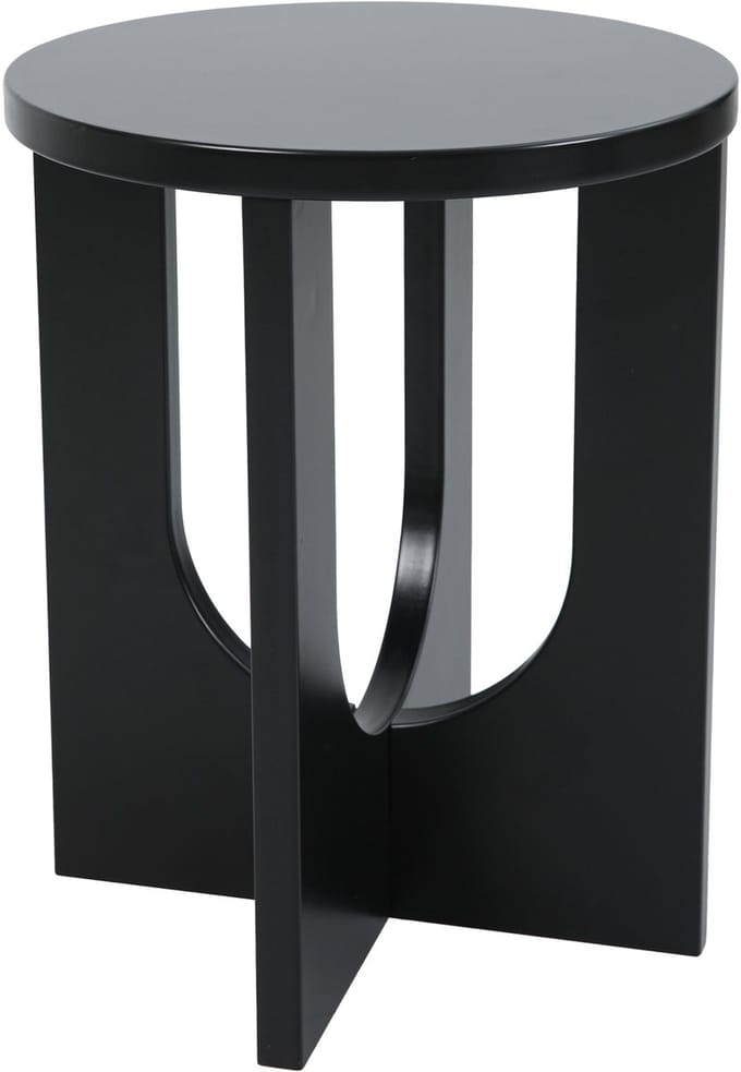 Bijzettafel Kysdajore rond 50x40 cm zwart [en.casa]