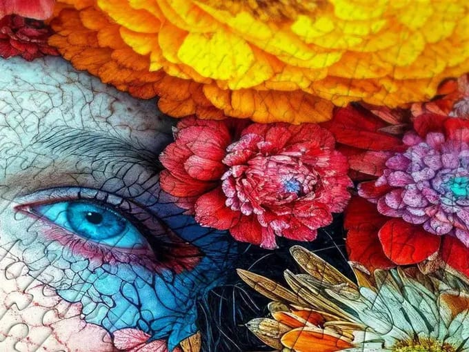 Enjoy Puzzle bloemen puzzel 1000 stukjes kleurrijk karton.