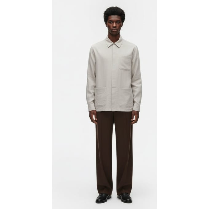 French Connection Utility Linen Stone Taglia: S | Camicie Business Outlet | Uomo | Bianco