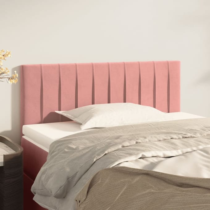 vidaXL - Hoofdbord - 100x5x78/88 - cm - fluweel - roze