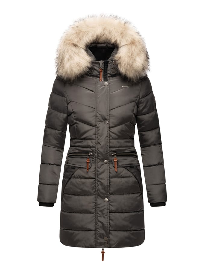 Navahoo Dames Winterjas Paula – Extra Warm, Waterafstotend & Met Afneembare Bontkraag