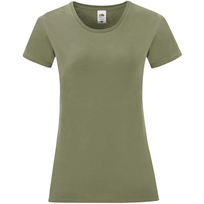 Dames-T-shirt Fruit of the Loom Iconic 150
