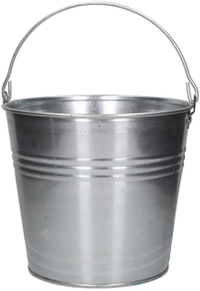 Zinkemmer 5-15 L - Decoratieve Wateremmer van Metaal