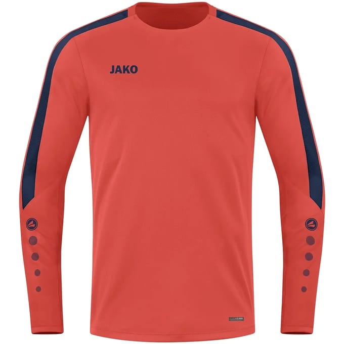 Jako Power Sweater Heren - Marine / Flame | Maat: M