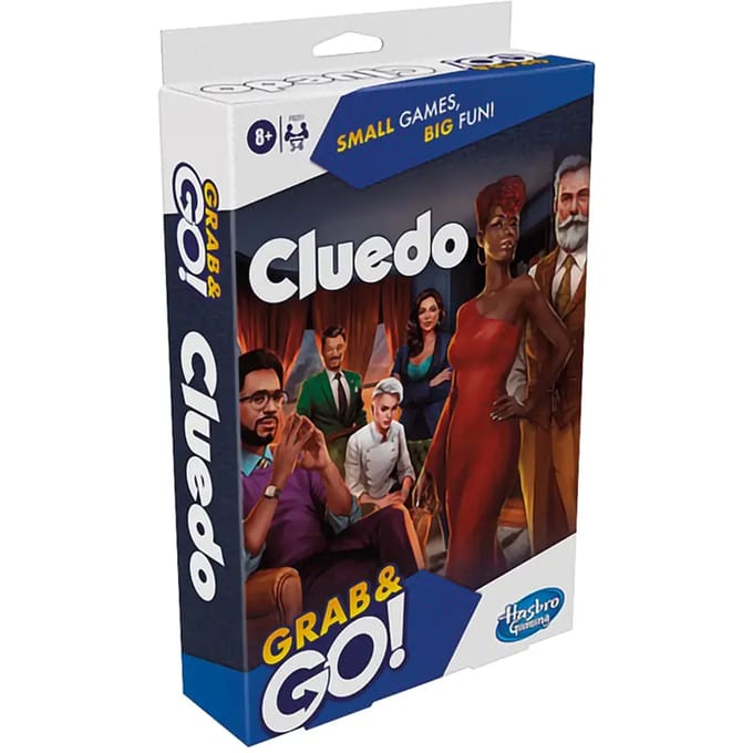Hasbro Cluedo Grab & Go detectivespel - reisversie, 3 tot 6 spelers
