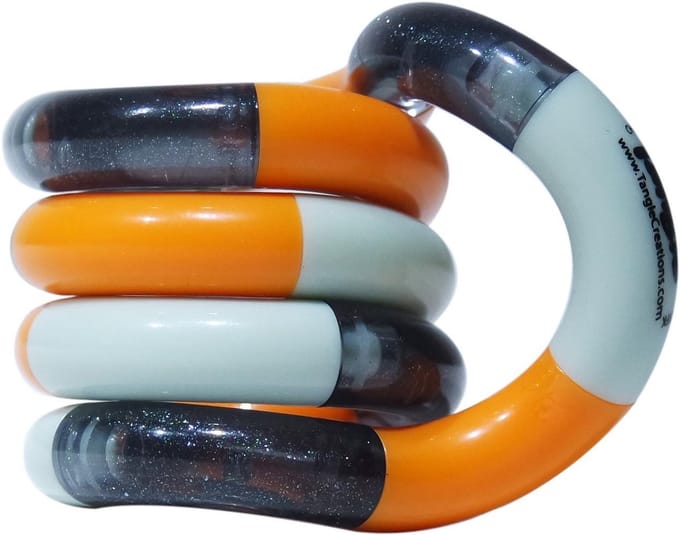 Tangle Junior Classic - oranje grijs - The Original Fidget