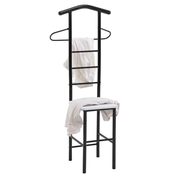Kledingrek JIVO in zwart/wit met metalen frame