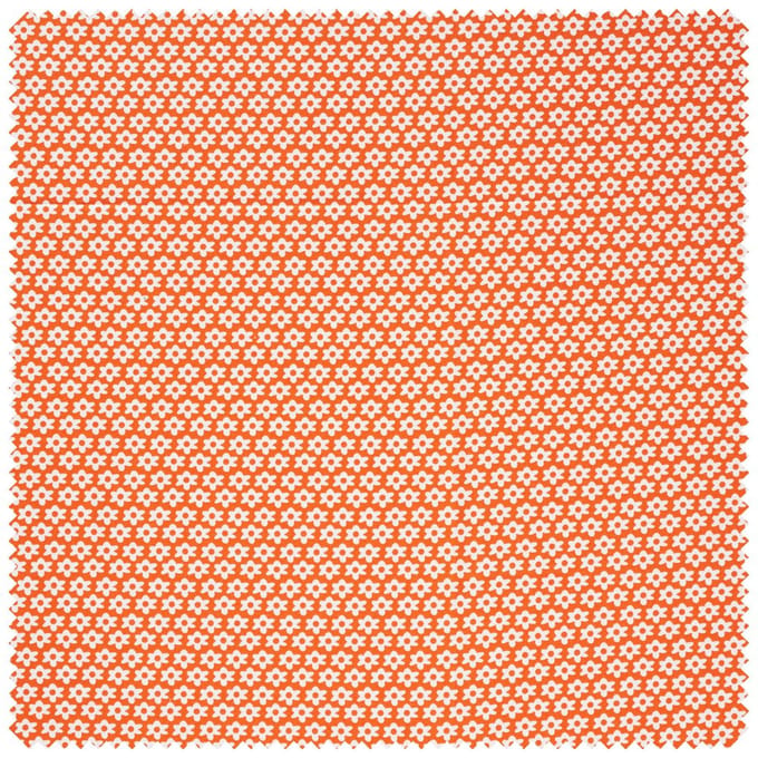Katoenen poplin stof "Daisy" - Oranje